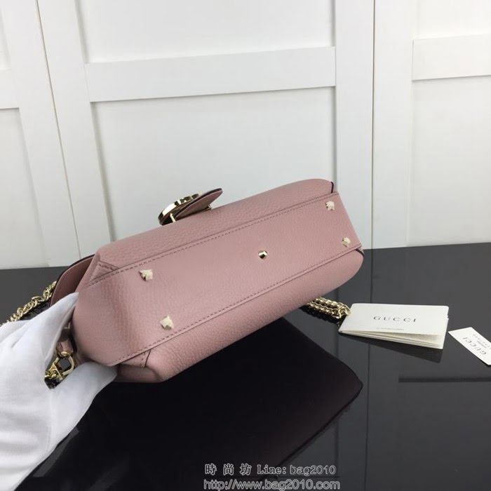 GUCCI古馳 新款 專櫃品質 原單 510302 粉色 鏈條 手提 單肩 斜挎包HY1350